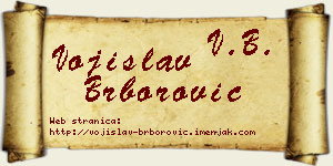 Vojislav Brborović vizit kartica